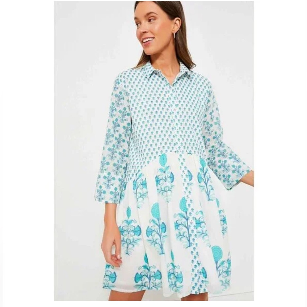 Tuckernuck RO’s GARDEN Size XS Turquoise Deauville Short Dress